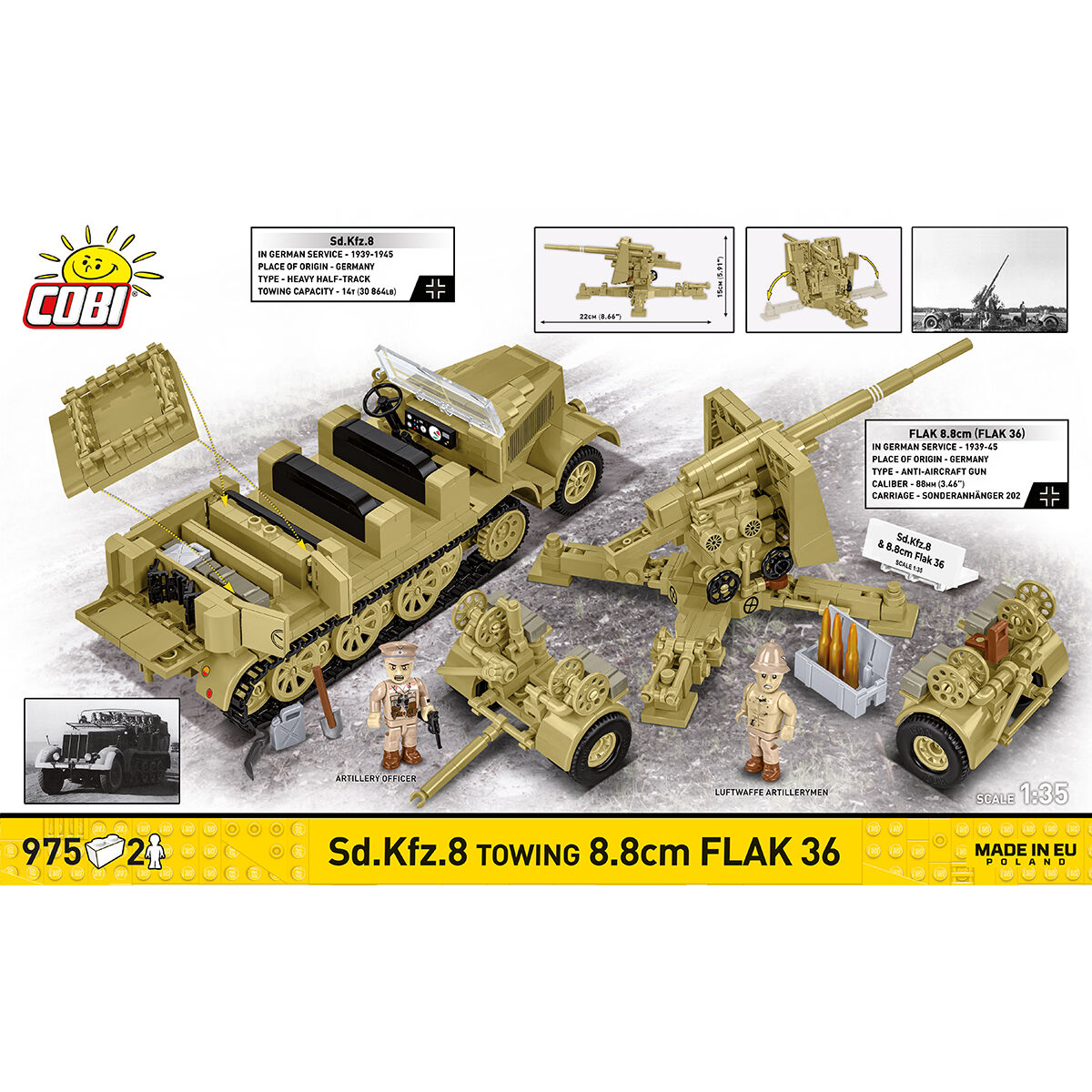 COBI 3143 - SD.KFZ.8 UND 8.8 CM FLAK 36 - Bild 4 COBI 3143 - SD.KFZ.8 UND 8.8 CM FLAK 36 - Bild 4