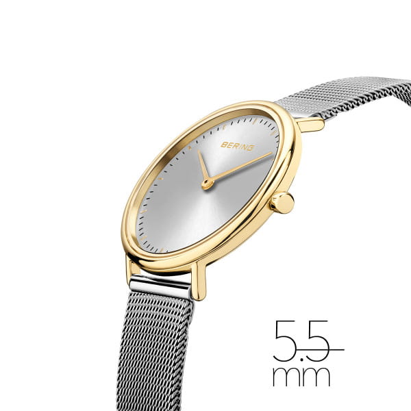 Bering 15729-010 Damenuhr, Milanaise, Silber/Gold Bering 15729-010 Damenuhr, Milanaise, Silber/Gold