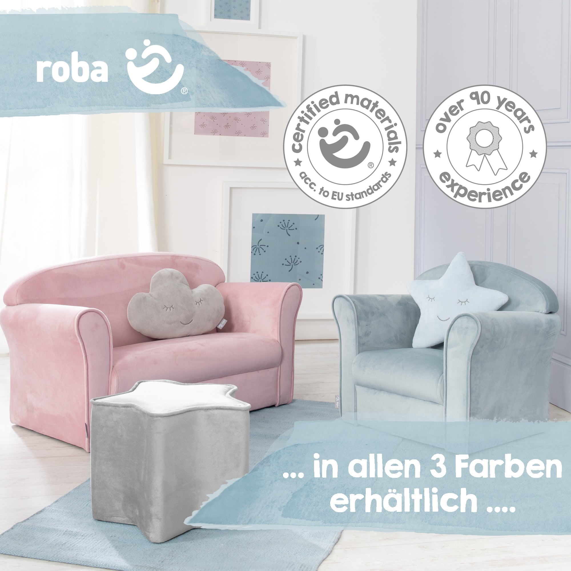 Roba 450121GA Kindersessel grau – Spielmöbel - Bild 6 Roba 450121GA Kindersessel grau – Spielmöbel - Produktbild 6