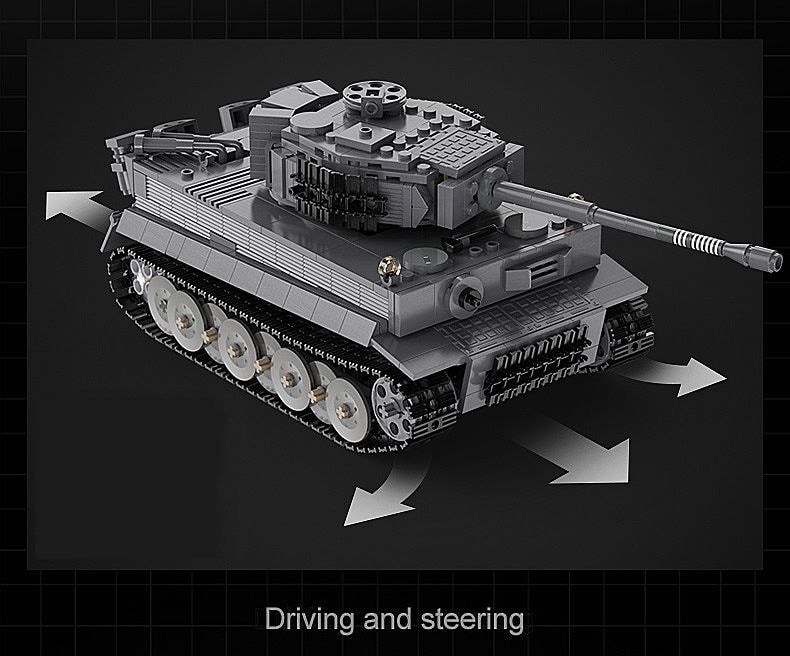 CaDA Panzer Tiger 1:35 grau 2,4GHz Bricks - Jamara e.K. - JAMARA 402894 Produktfoto - Jamara e.K. - CaDA Panzer Tiger 1:35 grau 2,4GHz Bricks - Modell JAMARA 402894