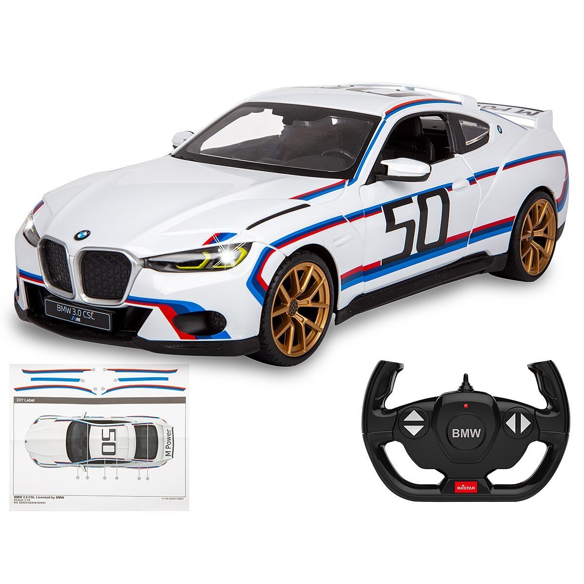 JAMARA BMW 3.0 CSL 1:14 weiß 2,4GHz Tür manuell ab 6 Jahren