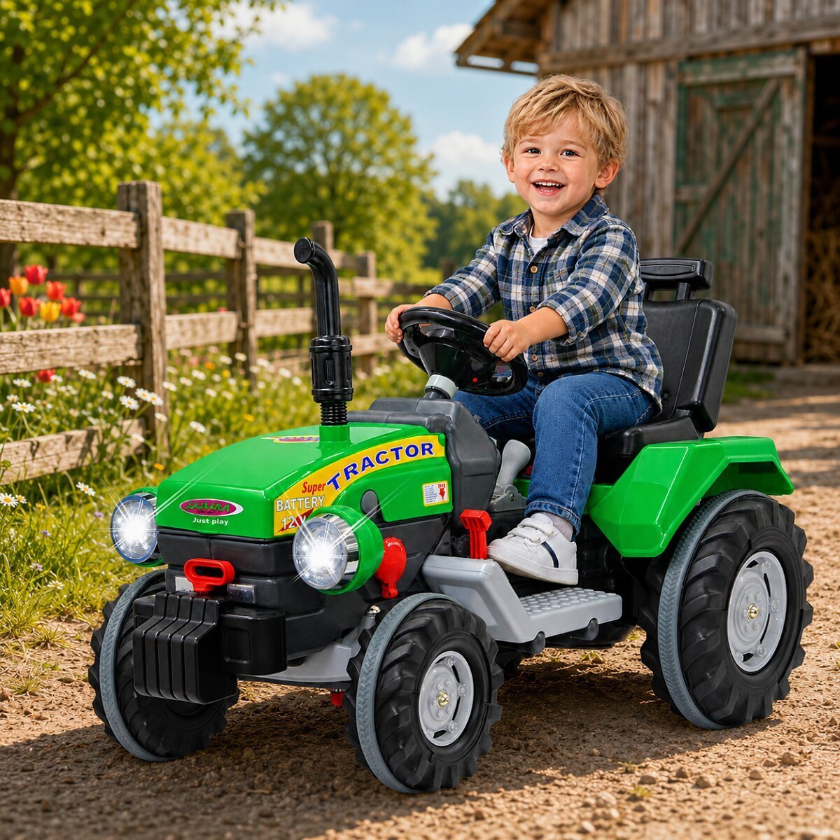 JAMARA Ride-on Traktor Power Drag grün 12V ab 3 Jahren JAMARA Ride-on Traktor Power Drag grün 12V ab 3 Jahren