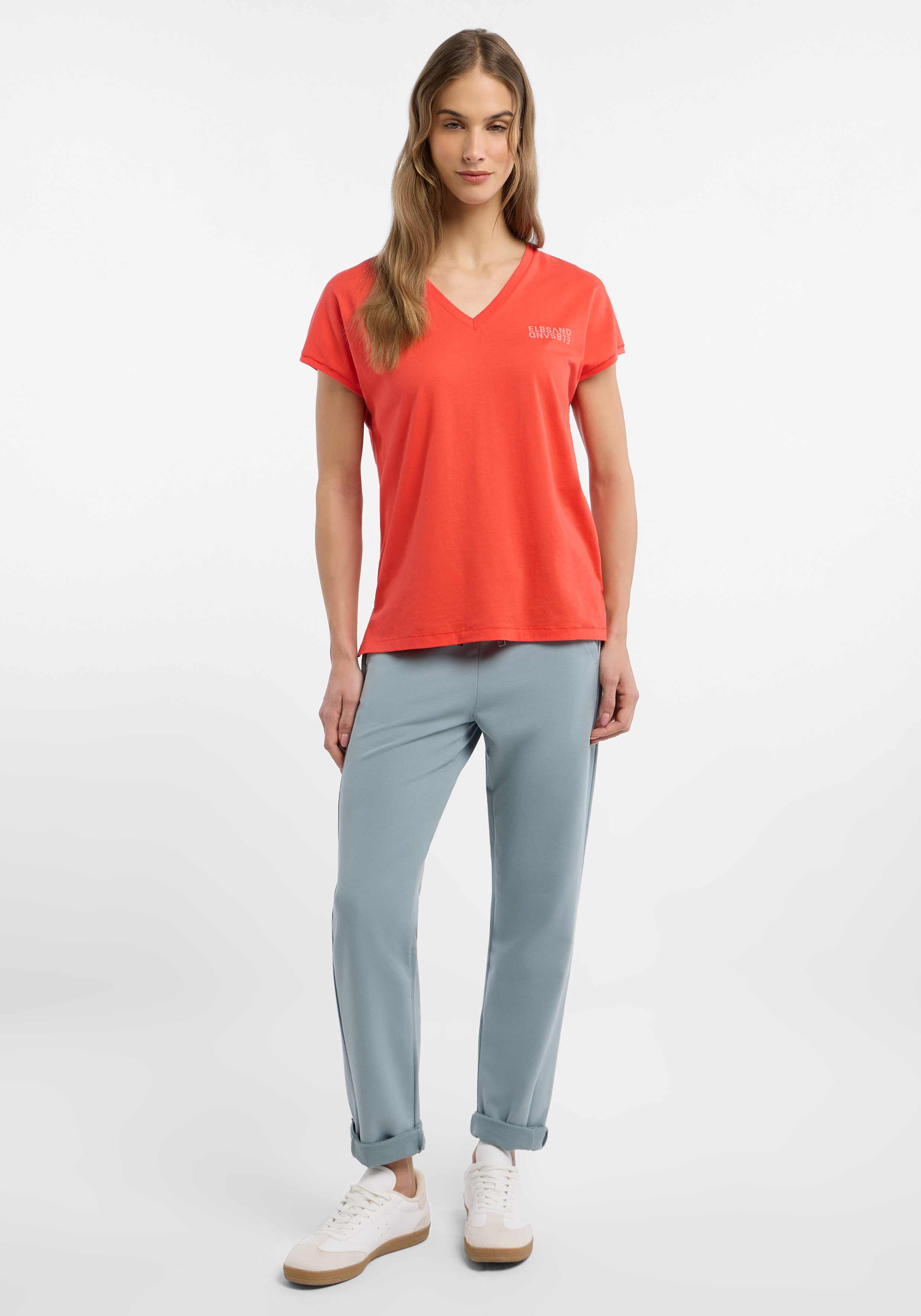 Elbsand Pajuk T-Shirt in Rot, Produktfoto 3.
