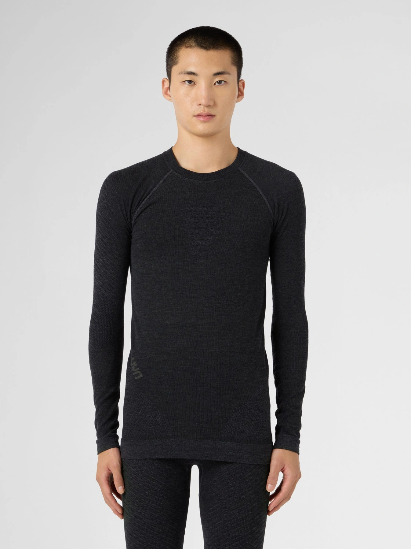 UYN Herren Cashmere Biotech UW Shirt LG_SL U100563J247 - Grey Rock/Schwarz UYN Herren Cashmere Biotech UW Shirt LG_SL U100563J247 - Grey Rock/Schwarz