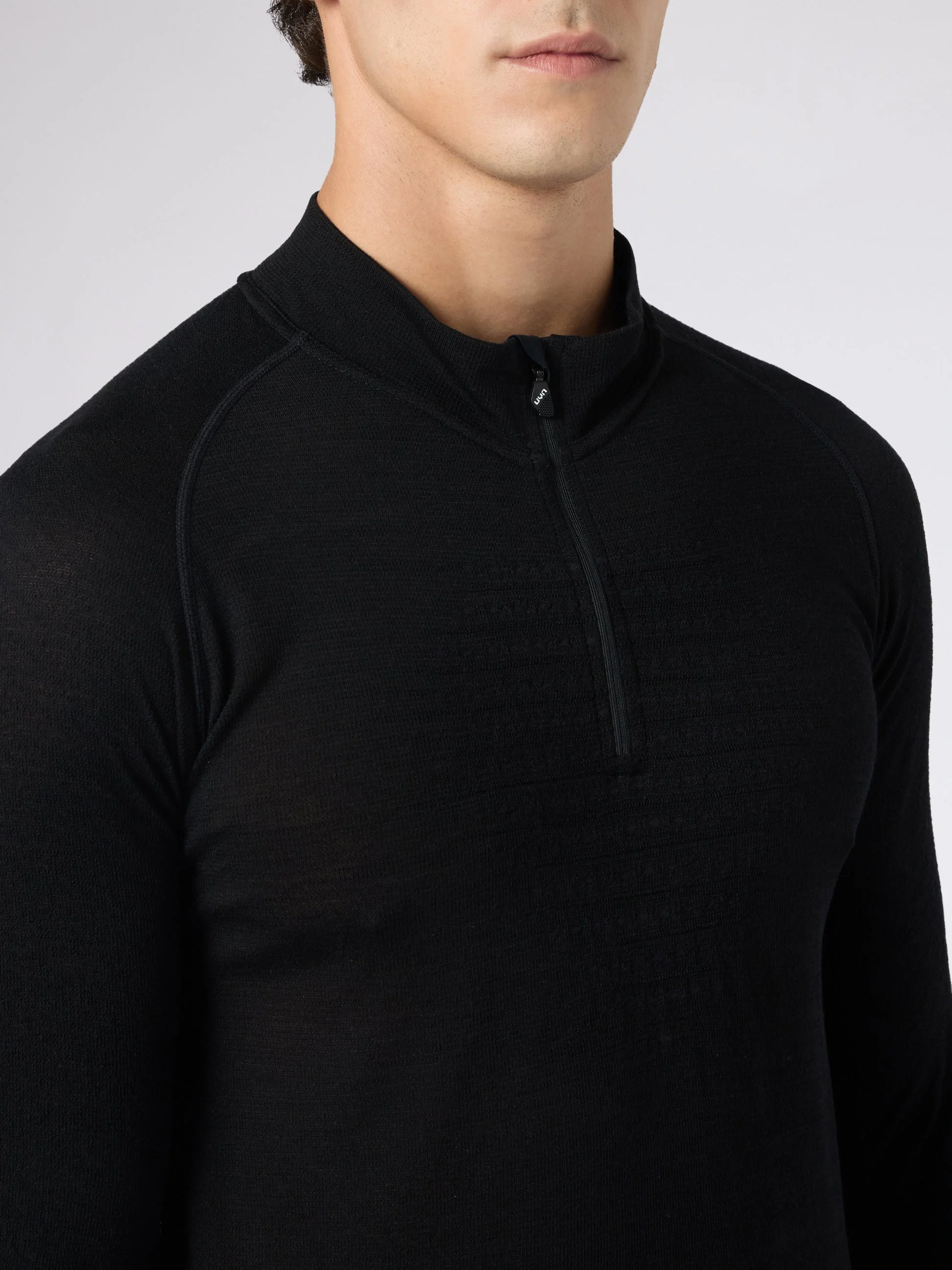 UYN Herren Fusyon Biotech UW Shirt Long_SL Zip Up U100517B000 - Schwarz GR. L/XL UYN Herren Fusyon Biotech UW Shirt Long_SL Zip Up U100517B000 - Schwarz GR. L/XL