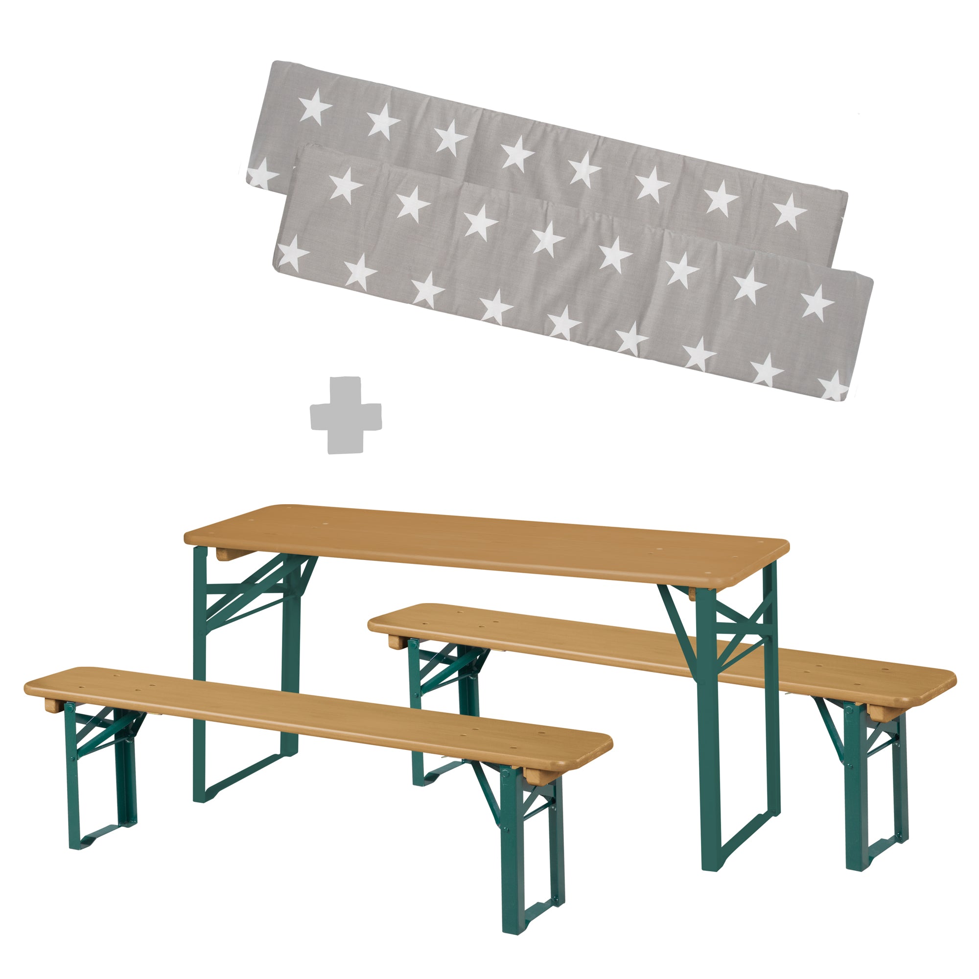 Roba 457010NAV190 Set Kinderparty-Garnitur mit Bankkissen teakholz farben – Outdoor FSC - teakholz farben - Outdoor FSC - Produktbild 1