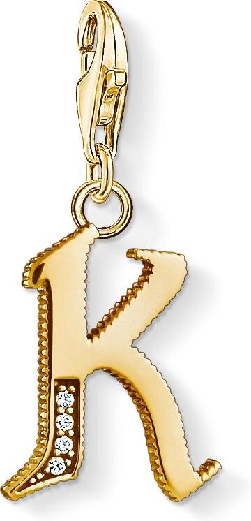 Thomas, Sabo, Anhänger, Charm-Club, Buchstabe, K, 1617-414-39, Zubehor, Gold, Ohrring, Schmuck