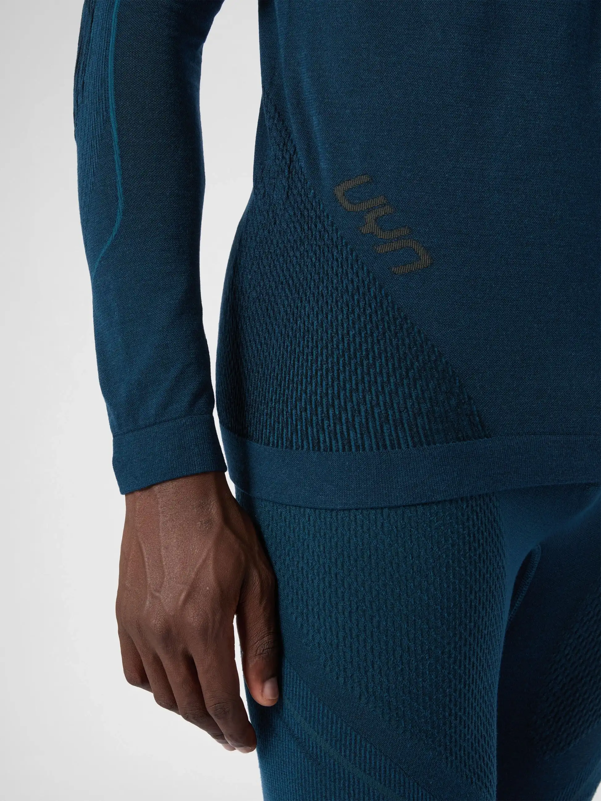 UYN Herren Evolutyon Biotech UW Shirt LG_SL Zip Up U100500K662 - Blau Poseidon GR. L/XL