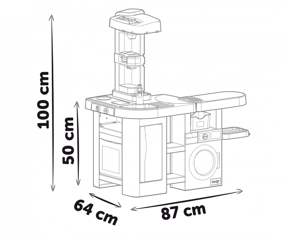 Smoby Tefal Spielküche Studio + Waschsalon