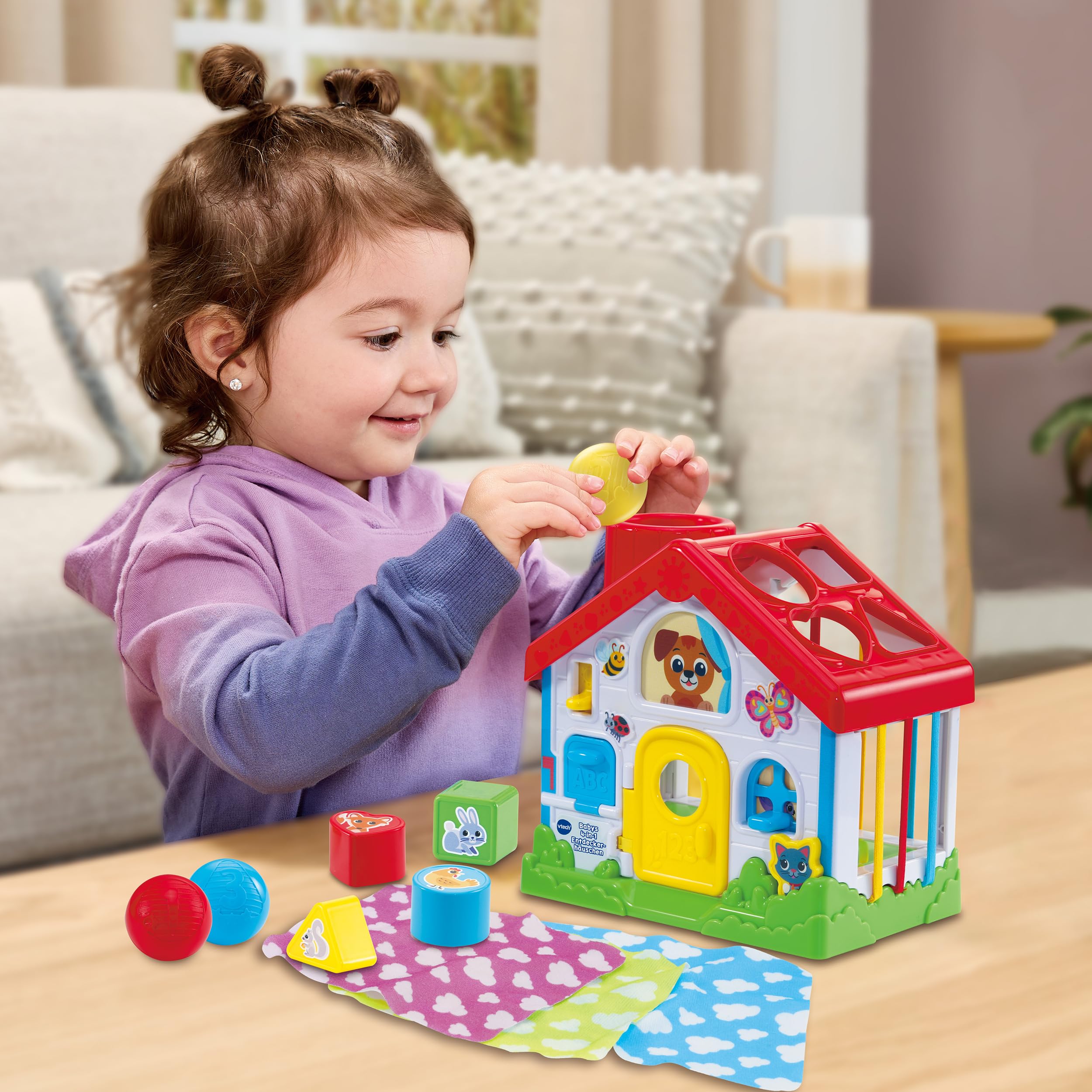 VTech Babys 4-in-1 Entdeckerhaus 80620604 Kind, Weiblich, Mädchen, Person, Abspielen