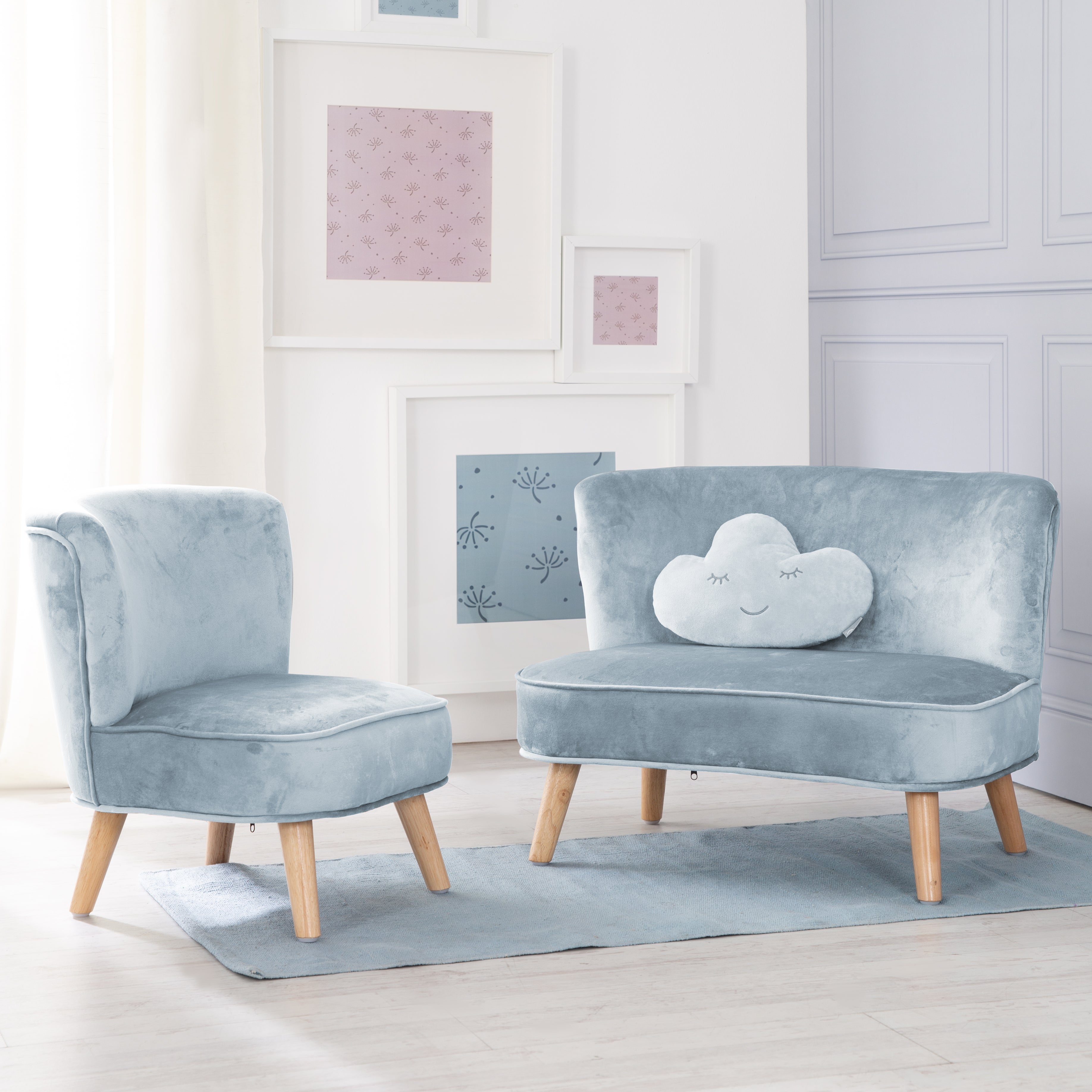 Roba 231S07M3 Lil Sofa Set groß roba Style türkis sky – Spielmöbel - Bild 2 Roba 231S07M3 Lil Sofa Set groß roba Style türkis sky – Spielmöbel - Produktbild 2