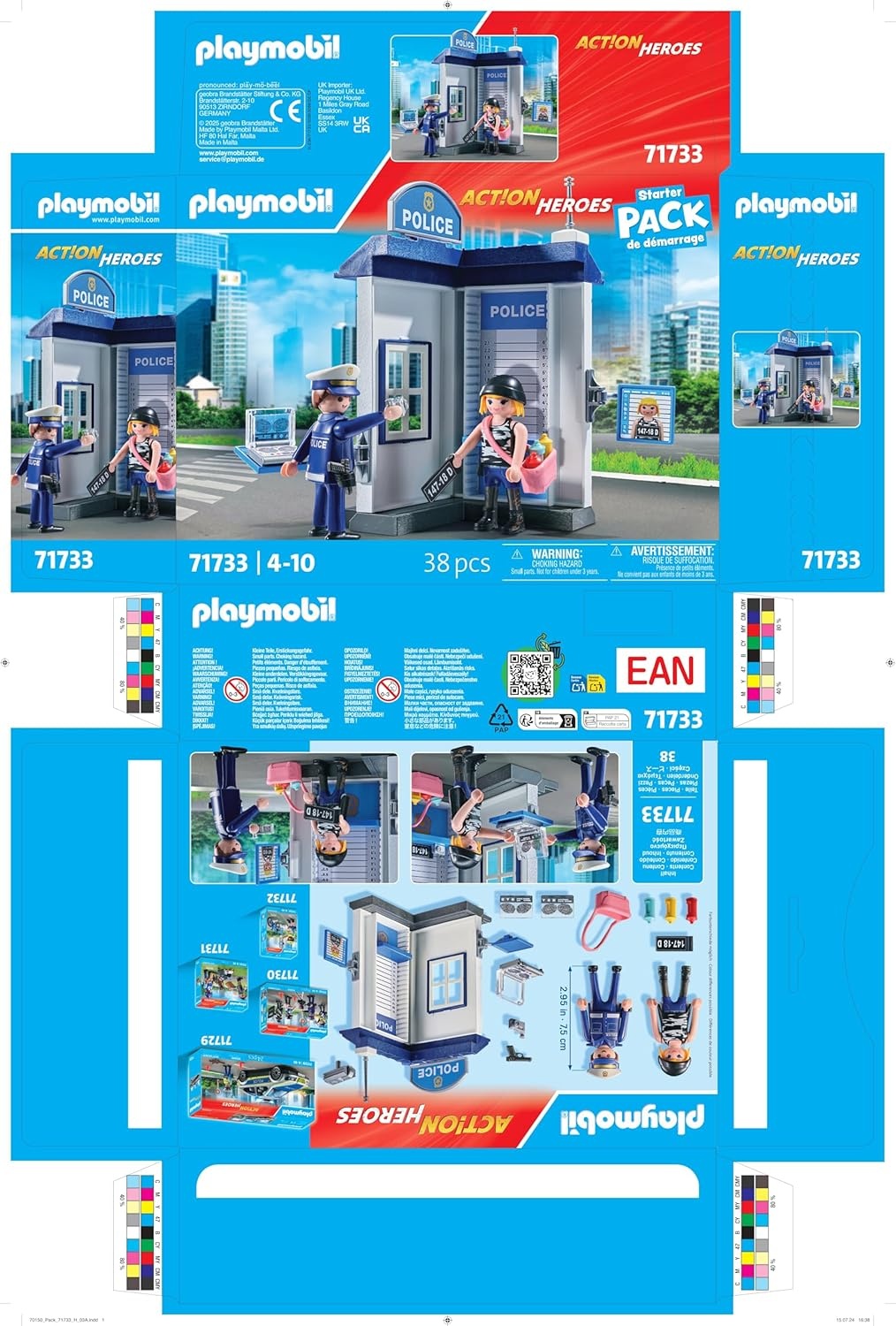PLAYMOBIL 71733 - Action Heroes: Polizei Ermittlungszimmer mit Zubehör Werbung, Plakat, Kiosk, Person