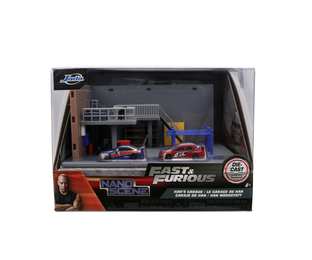 Jada Fast & Furious Nano Han's Garage Diorama