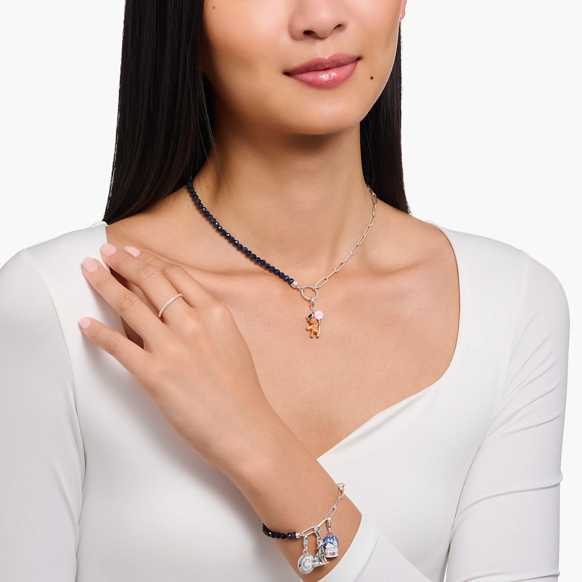 Thomas Sabo Anhänger Charm-Club Lebkuchenmann Orange 2064-691-7 Thomas Sabo Anhänger Charm-Club Lebkuchenmann Orange 2064-691-7