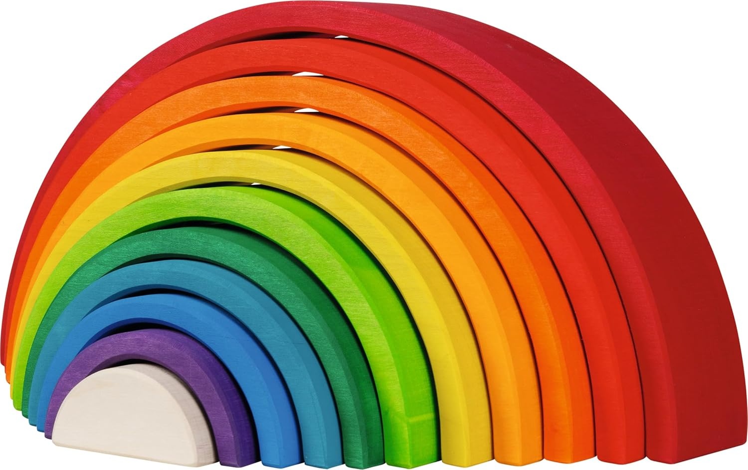 GOKI 58478 Regenbogen - Stapelspiel aus Ahornholz. goki evolution Band