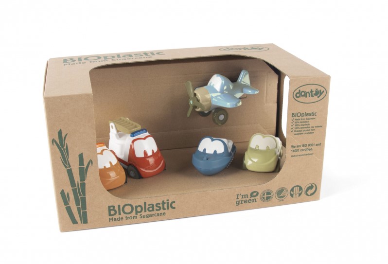 Dantoy 5652 BIO Funcars - Fahrzeug-Set aus Bioplastik in Geschenkbox Dantoy 5652 BIO Funcars - Fahrzeug-Set aus Bioplastik in Geschenkbox