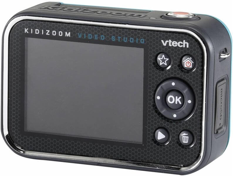 VTech KidiZoom Video Studio HD Kinderkamera mit Greenscreen & HD-Video, ab 5 Jahren VTech KidiZoom Video Studio HD mit Selfie-Linse, Greenscreen, 3 Spielen & 20 Hintergründen, HD-Video bis 720p, 5 MP Kamera, 4× Zoom, Mini-Stativ & USB-Akku, ab 5 Jahren,