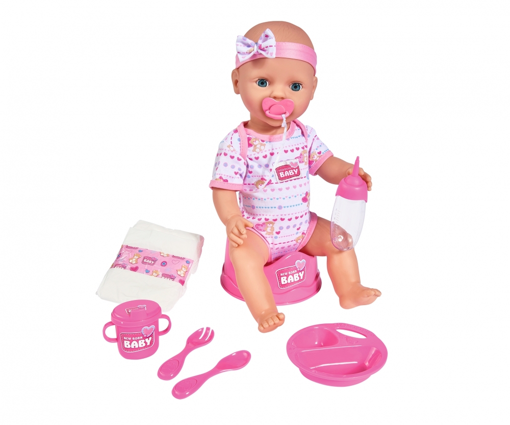 Simba NBB Babypuppe, rosa Zubehör