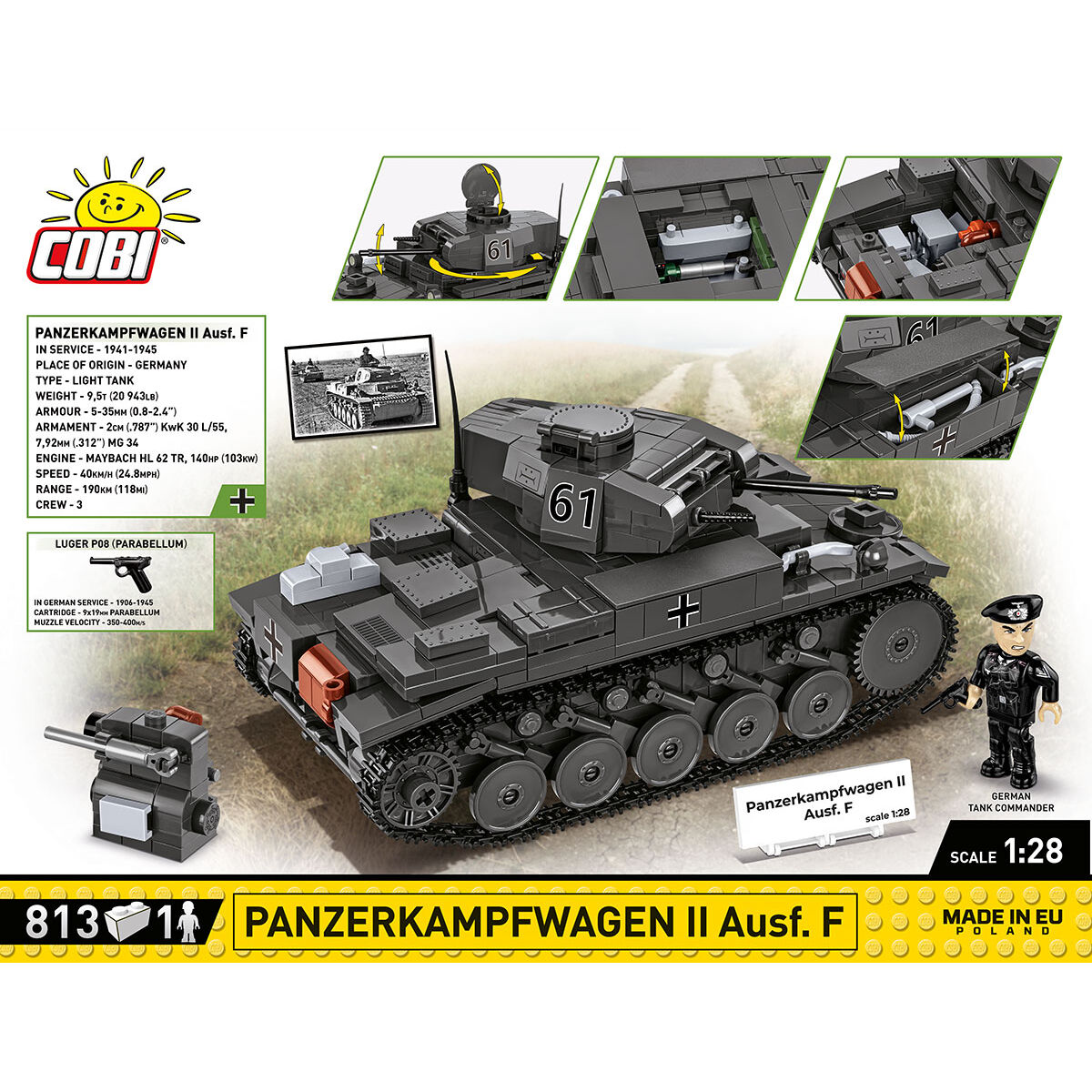 COBI 2597 - Panzerkampfwagen II AUSF. 1:28 - Bild 4