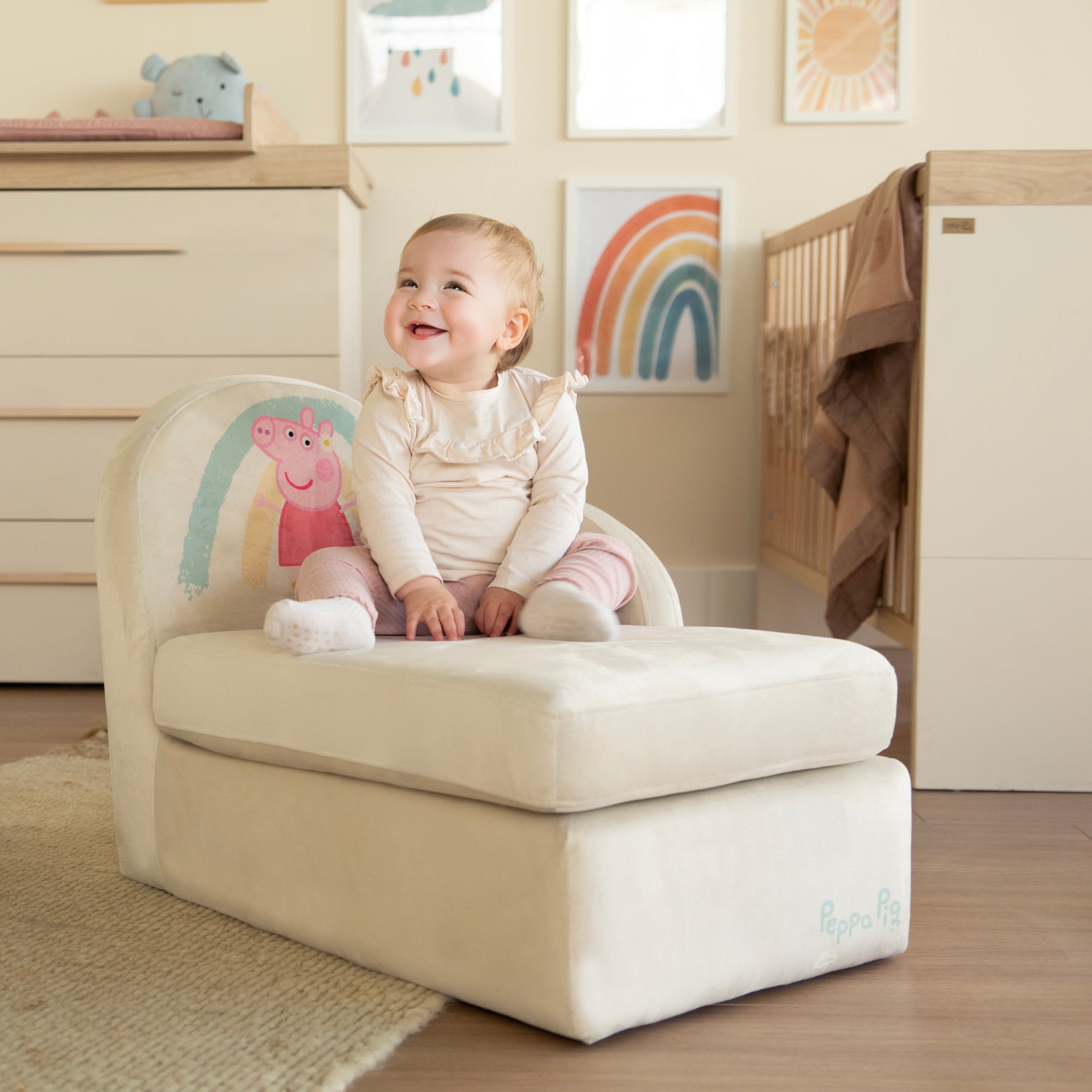 Roba 450112PP1 Kinderloungesofa Peppa Pig beige – Spielmöbel - Bild 2 Roba 450112PP1 Kinderloungesofa Peppa Pig beige – Spielmöbel - Produktbild 2
