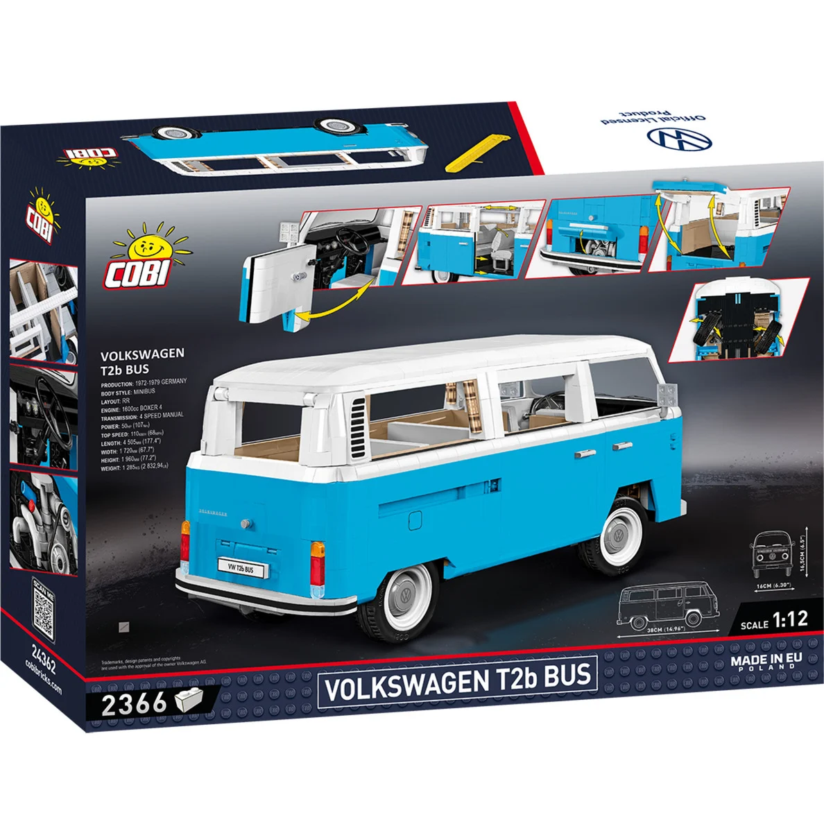 Cobi 24362 Volkswagen Transporter T2b Bus Cobi 24362 Volkswagen Transporter T2b Bus