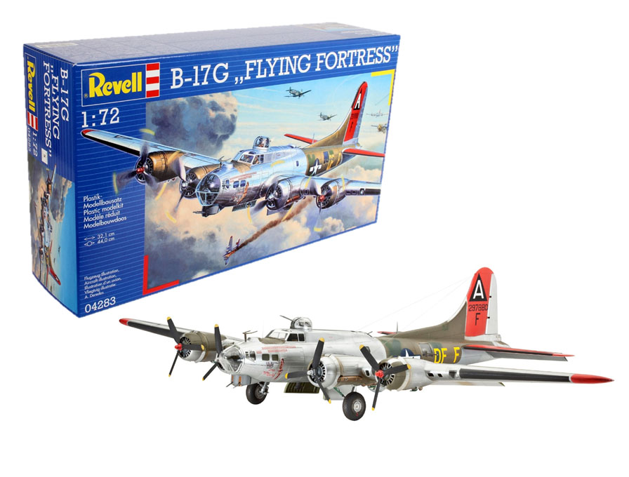 Revell 04283 B-17G "Flying Fortress" Modellbausatz Flugzeug, Bomber, Kampfflugzeug, Jet