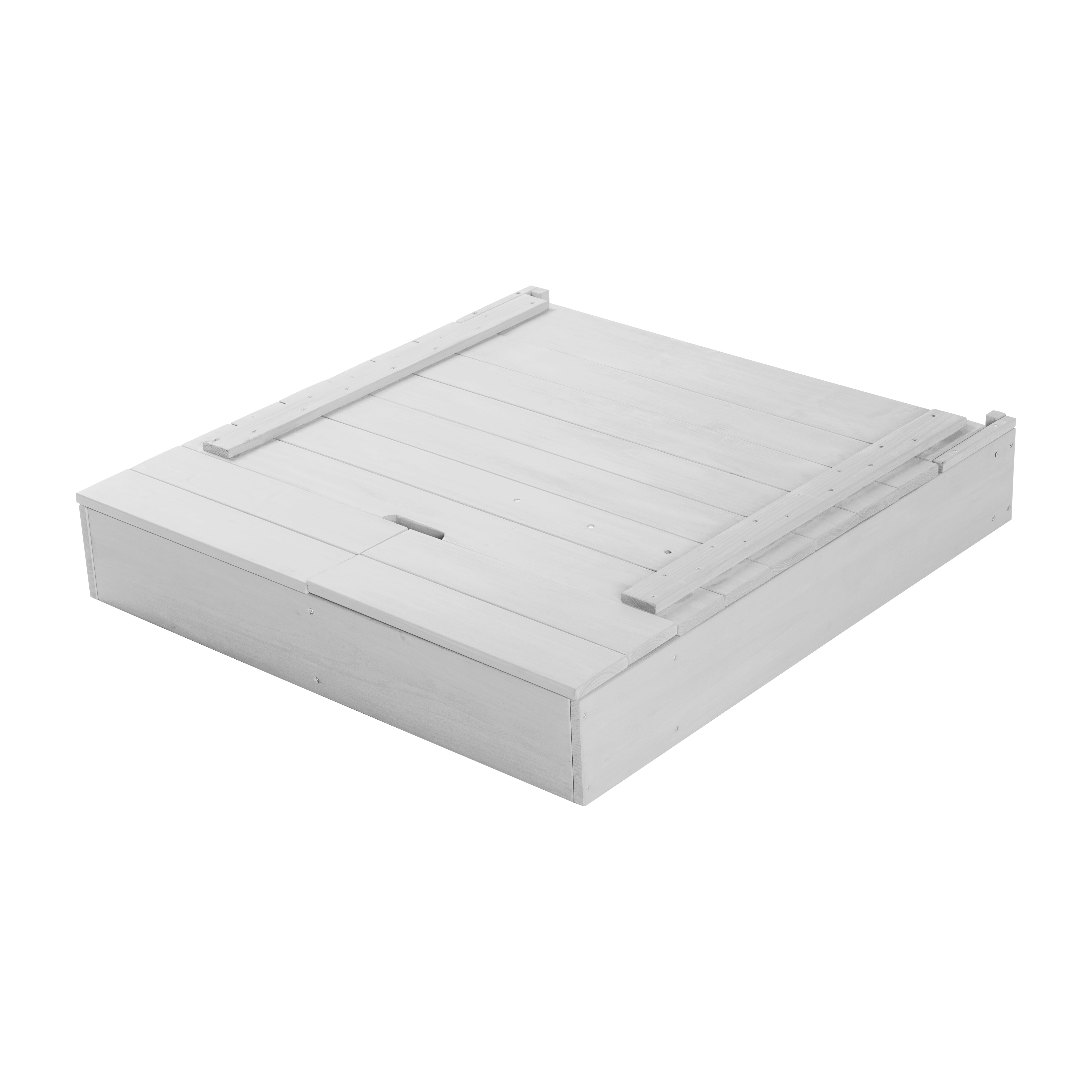 Roba 456011GA Sandkasten mit Deckel, Tafel & Haken grau – Outdoor + - Bild 2 Roba 456011GA Sandkasten mit Deckel, Tafel & Haken grau – Outdoor + - Produktbild 2