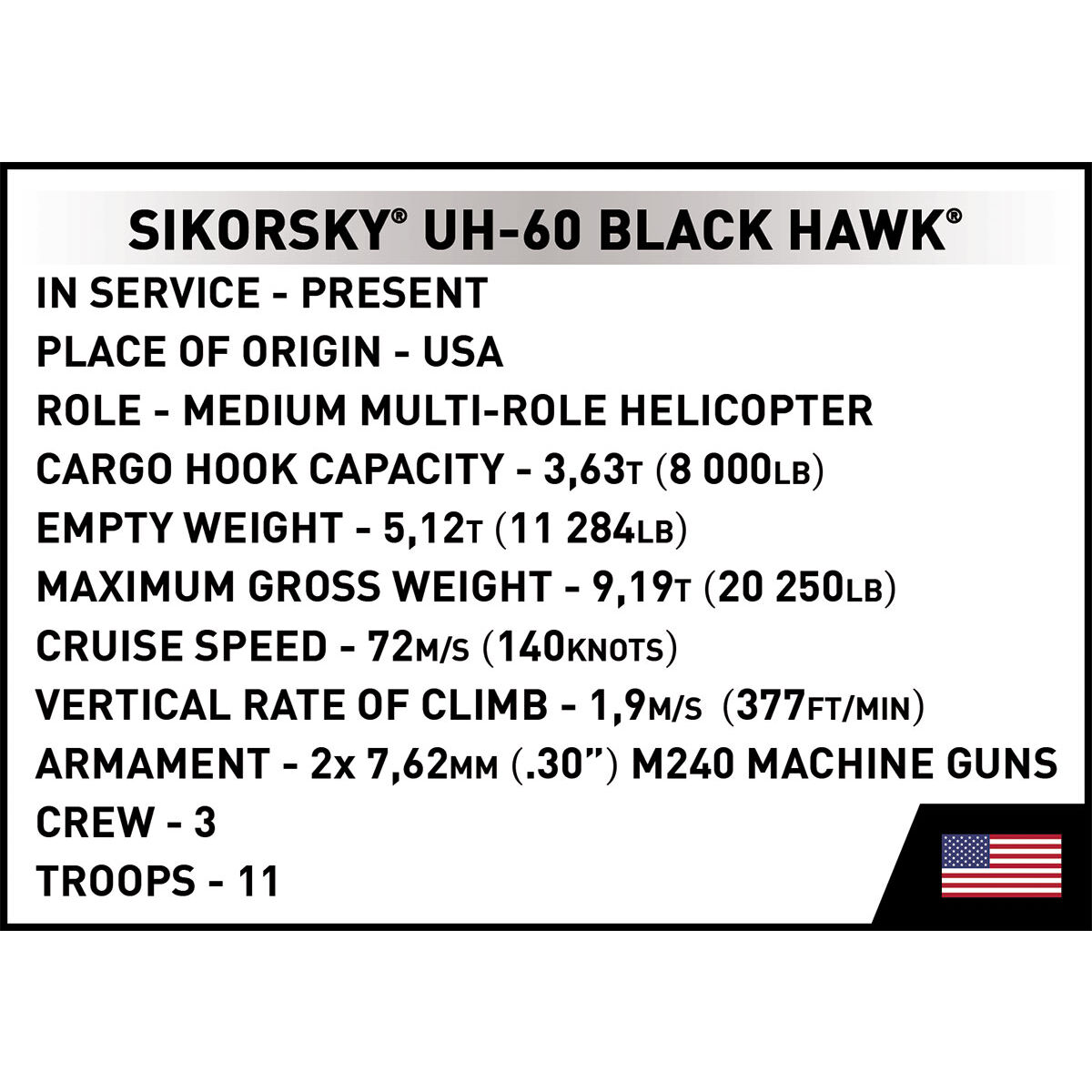 COBI 5906 - Sikorsky UH-60 BLACK HAWK Maßstabb 1:48) - Bild 13 COBI 5906 - Sikorsky UH-60 BLACK HAWK Maßstabb 1:48) - Bild 13
