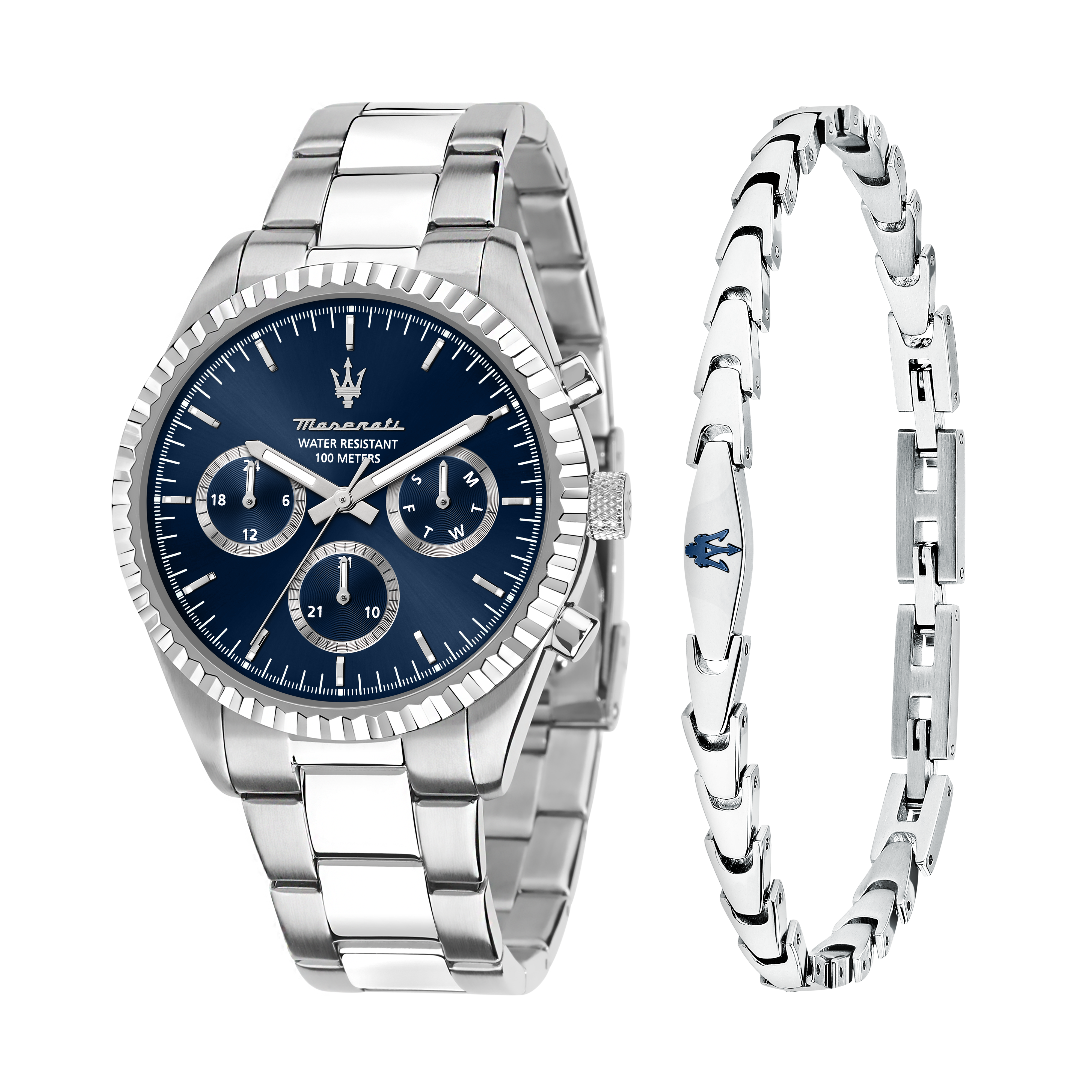 Maserati Competizione Herrenuhr Multifunktion 43mm Silber Maserati Competizione Herrenuhr Multifunktion 43mm Silber