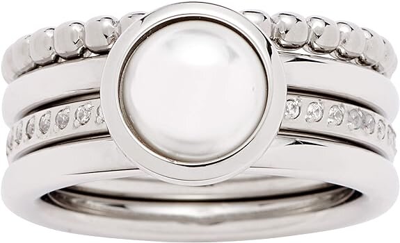 LeonardoSet/3 Ring, Gr. 17 Perla LeonardoSet/3 Ring, Gr. 17 Perla