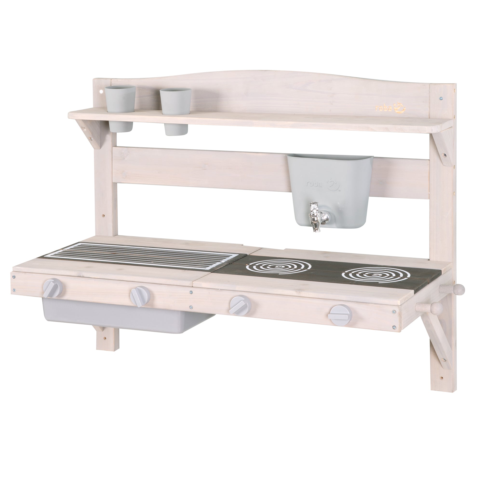 Roba 457002GA Spiel- Matschküche zum Hängen grau – Outdoor FSC - Bild 1 Roba 457002GA Spiel- Matschküche zum Hängen grau – Outdoor FSC - grau - Outdoor FSC - Produktbild 1