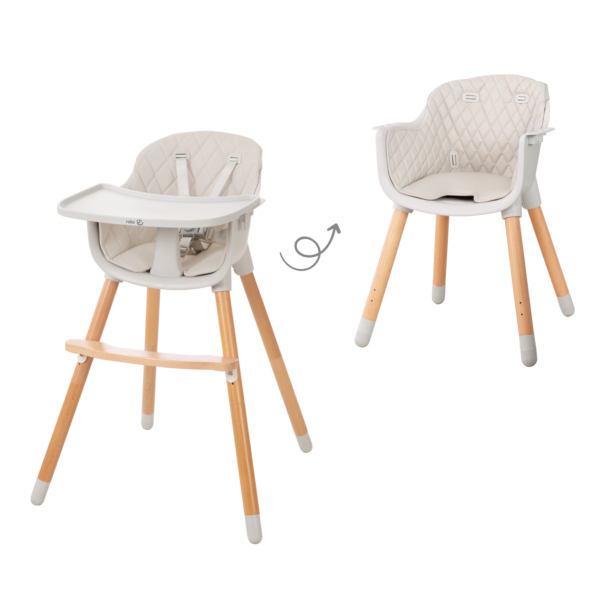 Roba 7575GA Hochstuhl Style Up Wood grau - Bild 1 Roba 7575GA Hochstuhl Style Up Wood grau - grau - Hochstuhl - Produktbild 1