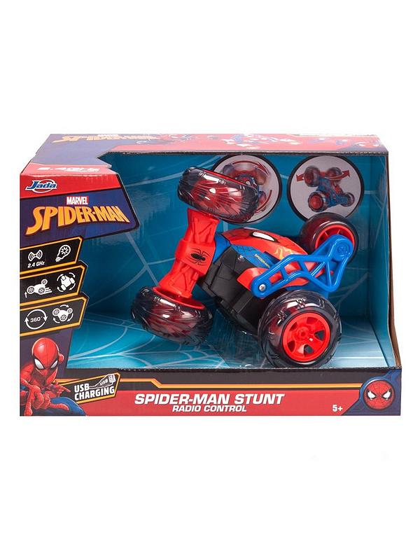 Dickie Toys Spider-Man Standing Drift 5-Wheel Stunt RC Maschine, Sprach, Person, Rad