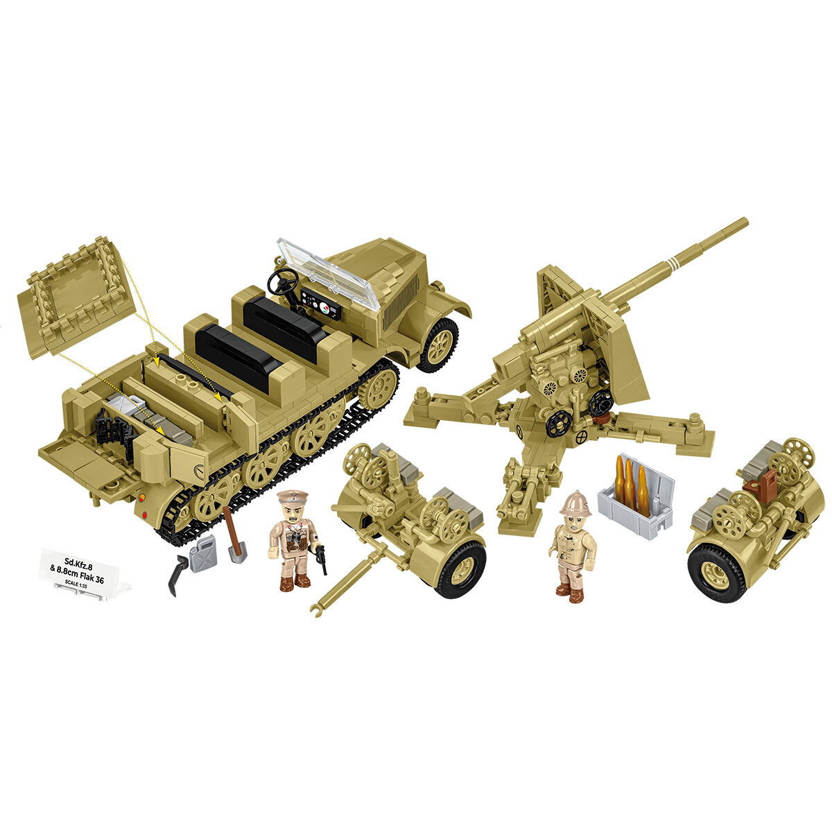 COBI 3143 - SD.KFZ.8 UND 8.8 CM FLAK 36 - Bild 6
