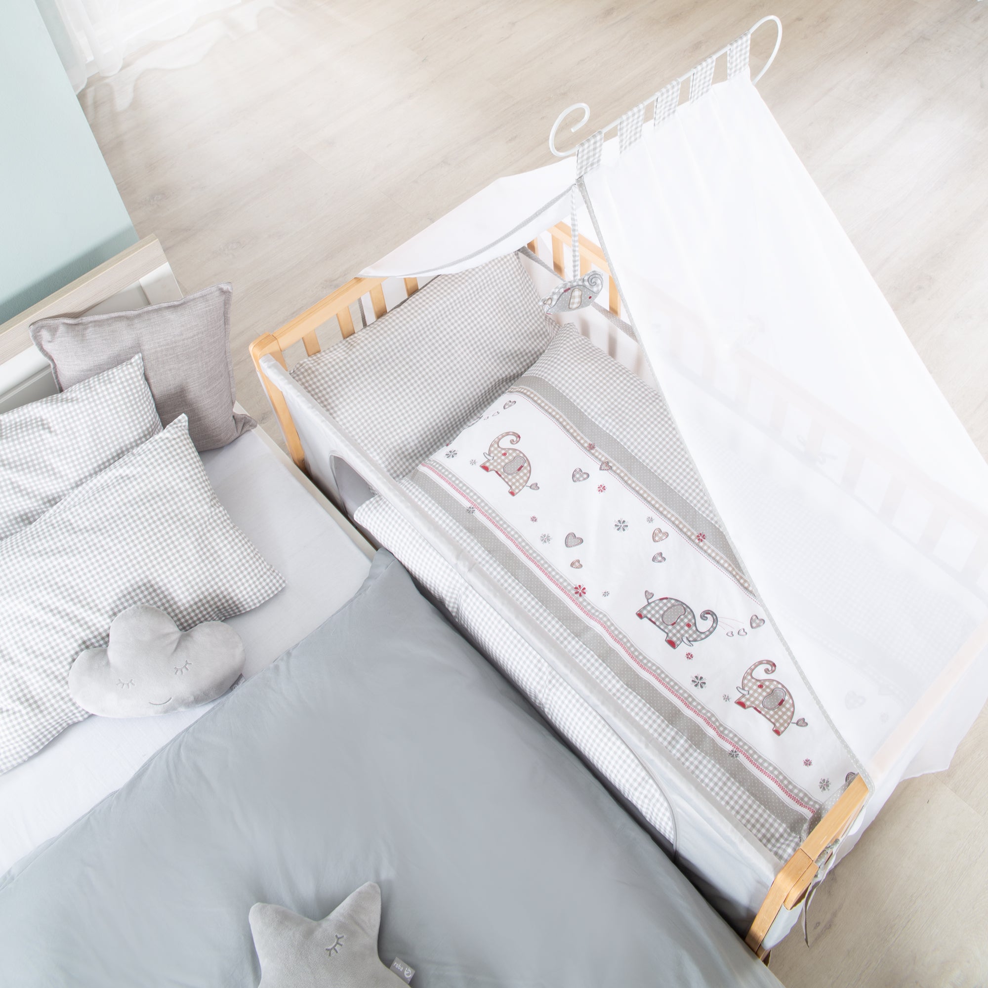 Roba 162003NLV145M Room Bed, 60x120 cm Jumbo twins grau natur lackiert - Bild 7 Roba 162003NLV145M Room Bed, 60x120 cm Jumbo twins grau natur lackiert - Produktbild 7