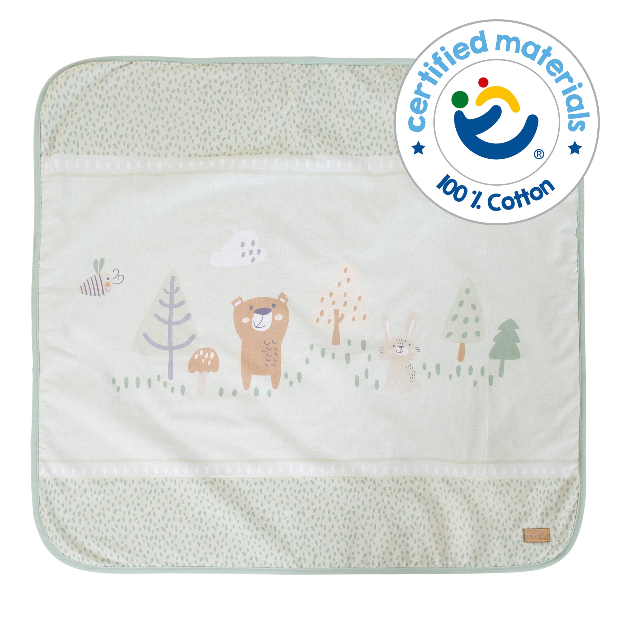Roba 306100S283 Kuscheldecke Woodland Buddies grün – Heim Textilien - Bild 8 Roba 306100S283 Kuscheldecke Woodland Buddies grün – Heim Textilien - Produktbild 8