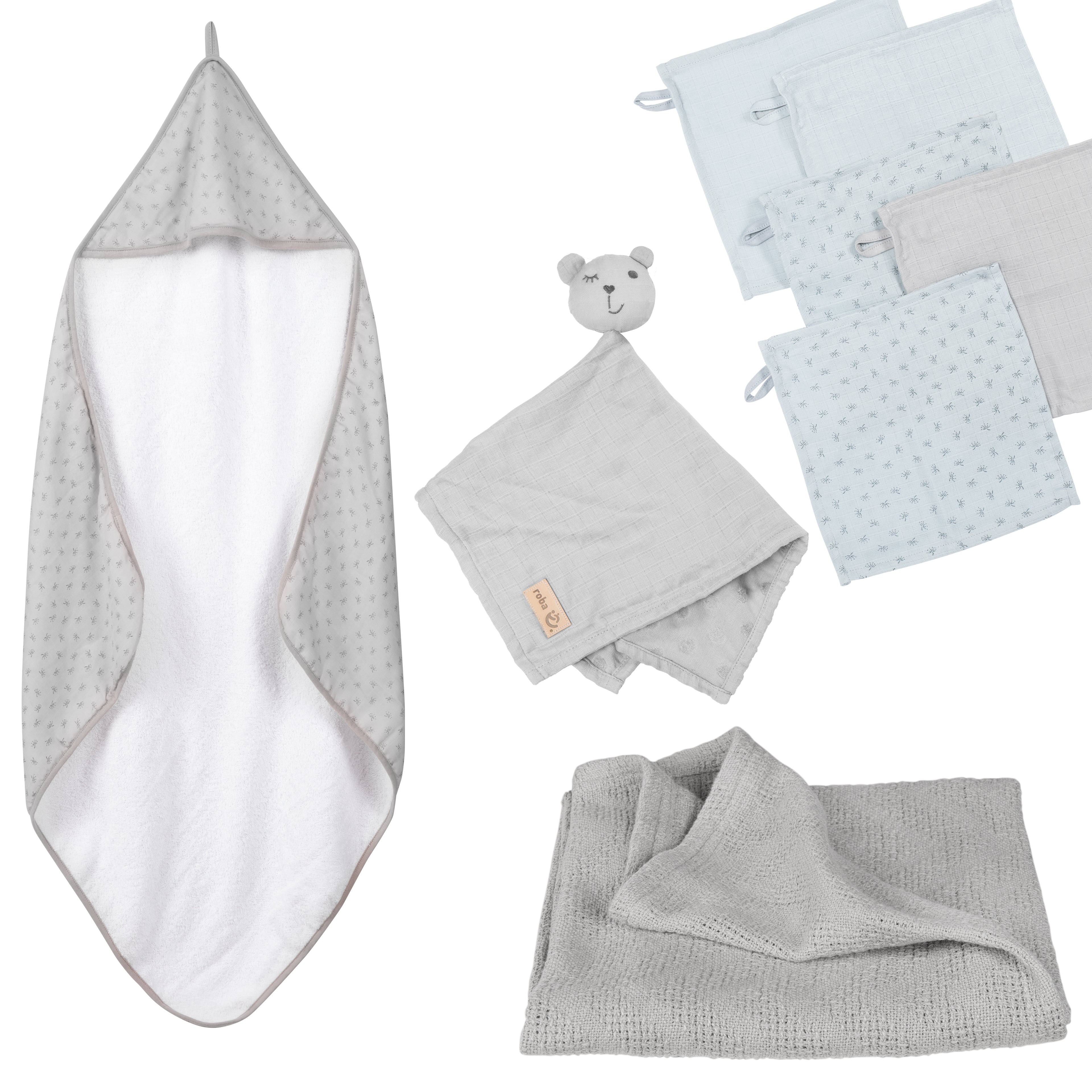Roba 227S01T4 Geschenkset Babypflege grau hellgrau – Heim Textilien - Bild 1 Roba 227S01T4 Geschenkset Babypflege grau hellgrau – Heim Textilien - hellgrau - Heim Textilien - Produktbild 1