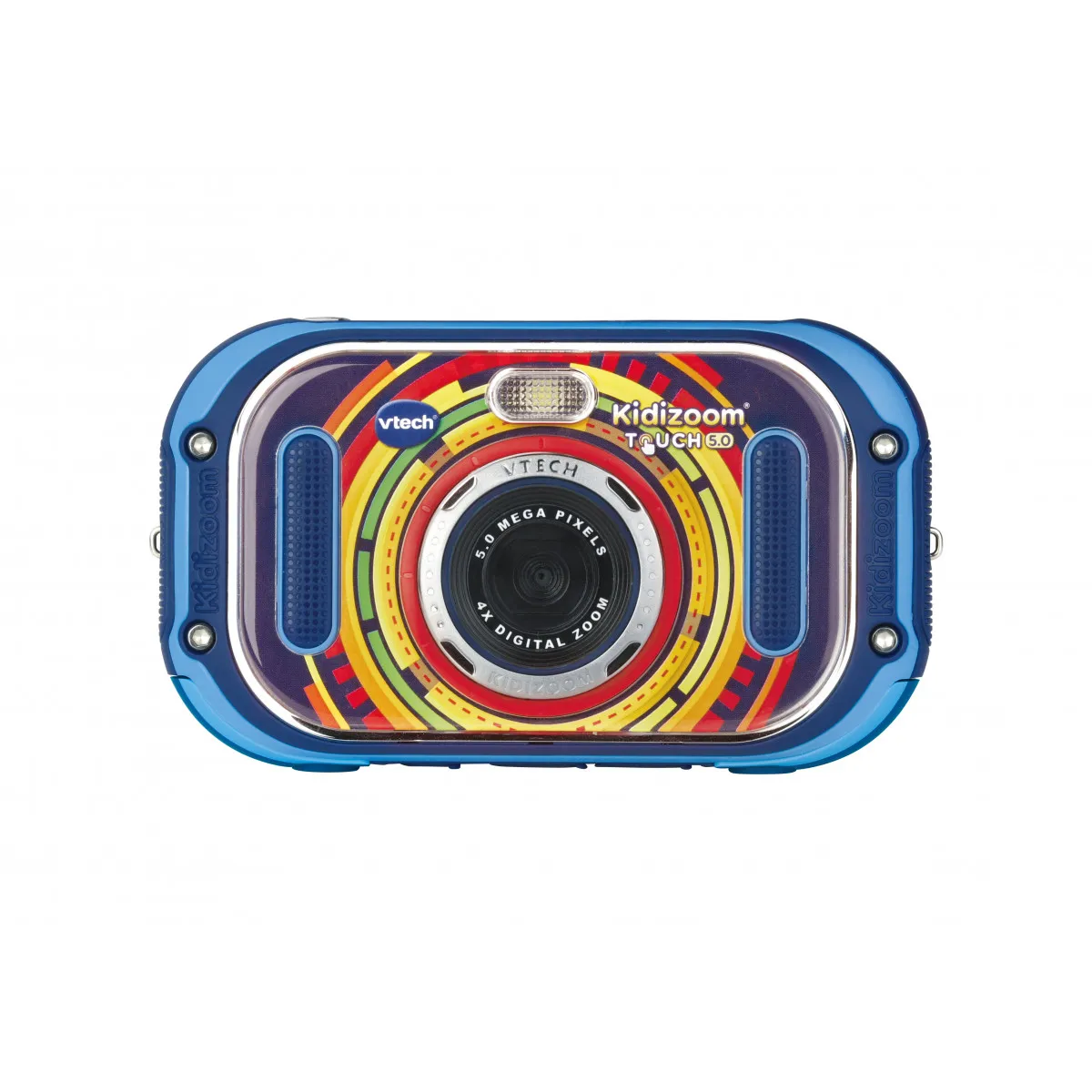 VTech KidiZoom Touch 5.0 Kinderkamera blau mit 5 MP Frontkamera, Touch-Display, 4×Digital-Zoom, Micro-SD, Spiele & Fotoeffekte, ab 5 Jahren,