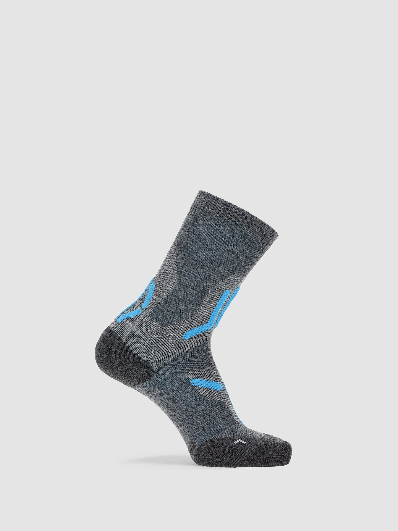 UYN Damen Trekking 2in Merino Mid Socken S100238J689 - Mittelgrau/Türkis GR. 35/36