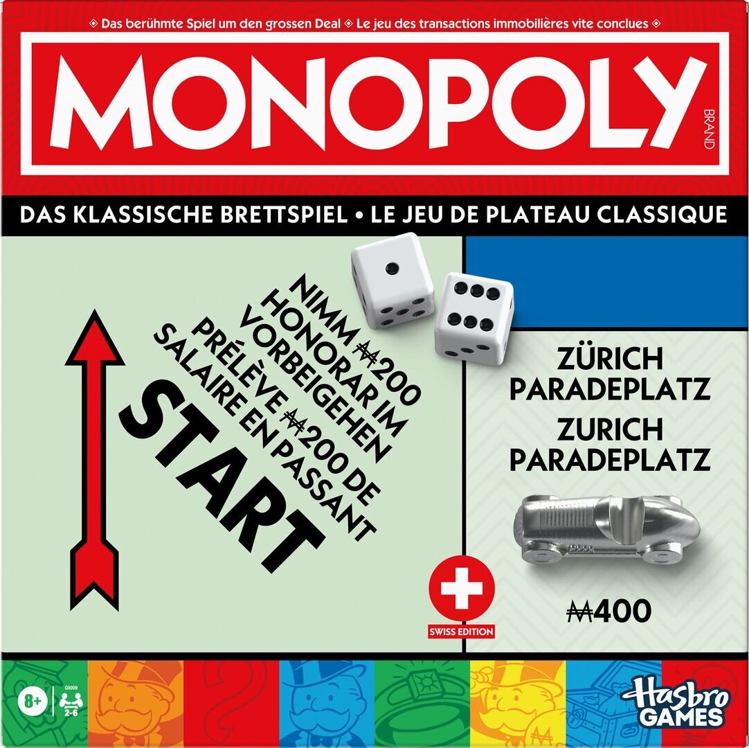 Monopoly Classic Refresh Schweiz Monopoly, Classic, Refresh, Schweiz, Plakat