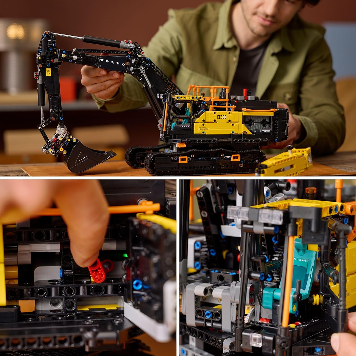 LEGO Technic 42175 Porsche 963 Langstrecken-Rennwagen in Rot, Weiß und Schwarz mit realistischen Details