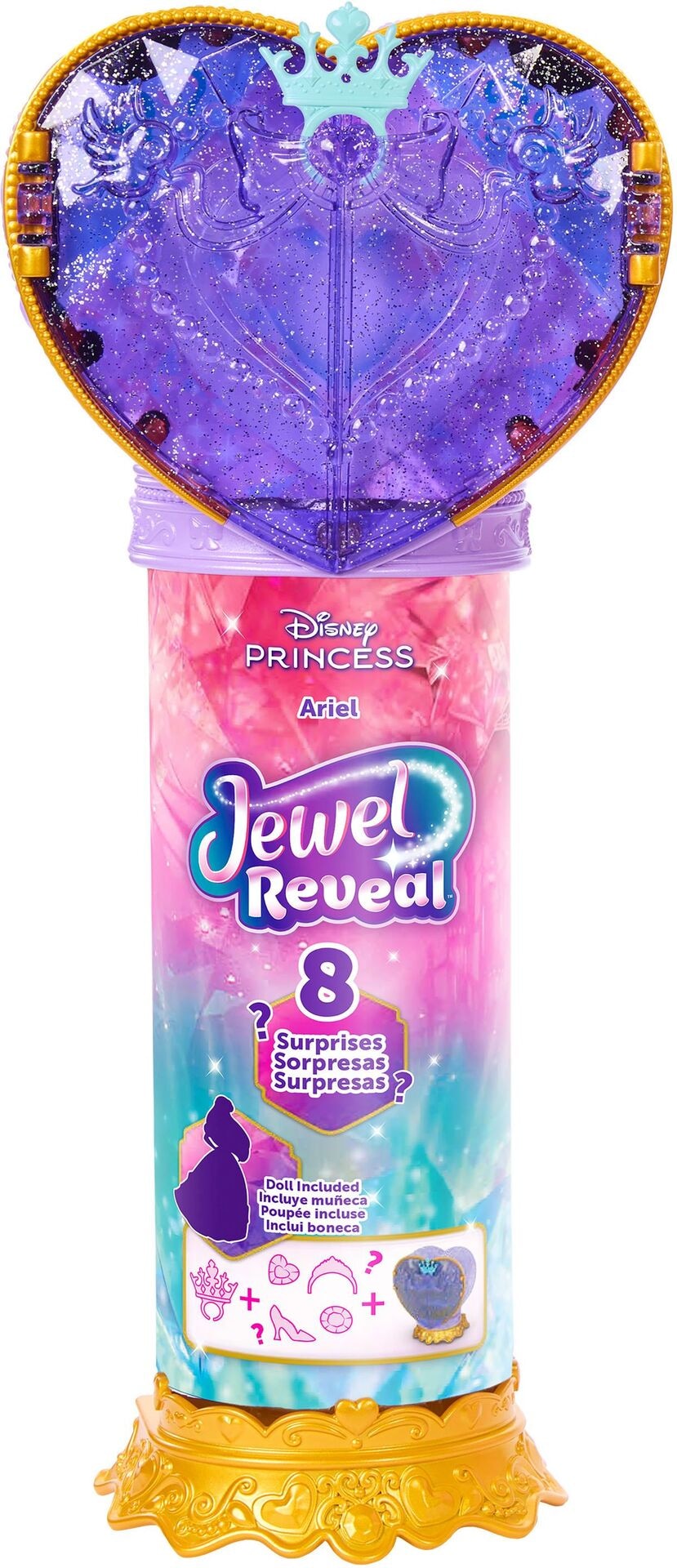 Disney Prinzessin Juwel Reveal Ariel Puppe - Mattel - MATTEL JHL49 Puppe - Mattel - Disney Prinzessin Juwel Reveal Ariel Puppe - Modell MATTEL JHL49