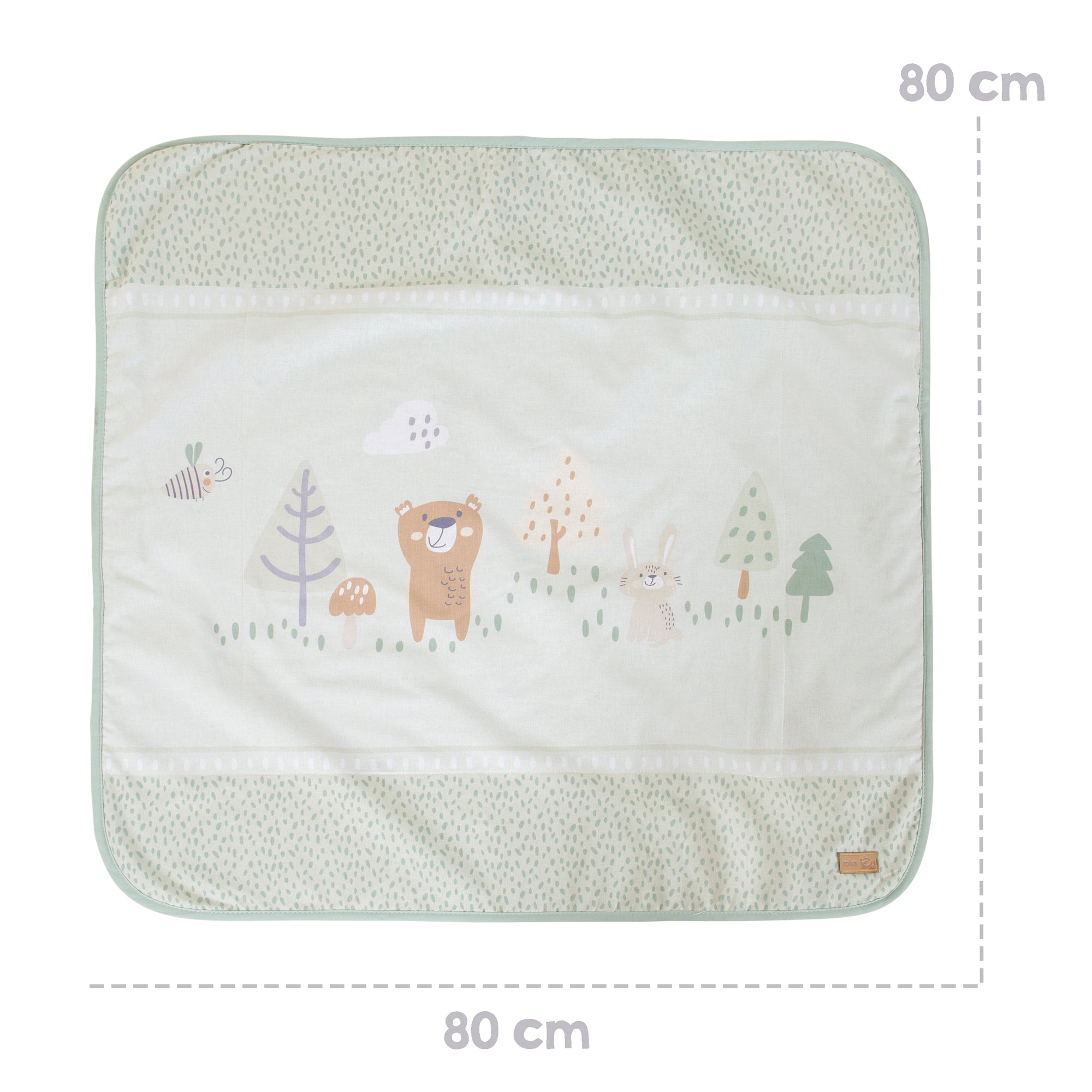 Roba 306100S283 Kuscheldecke Woodland Buddies grün – Heim Textilien - Bild 7 Roba 306100S283 Kuscheldecke Woodland Buddies grün – Heim Textilien - Produktbild 7