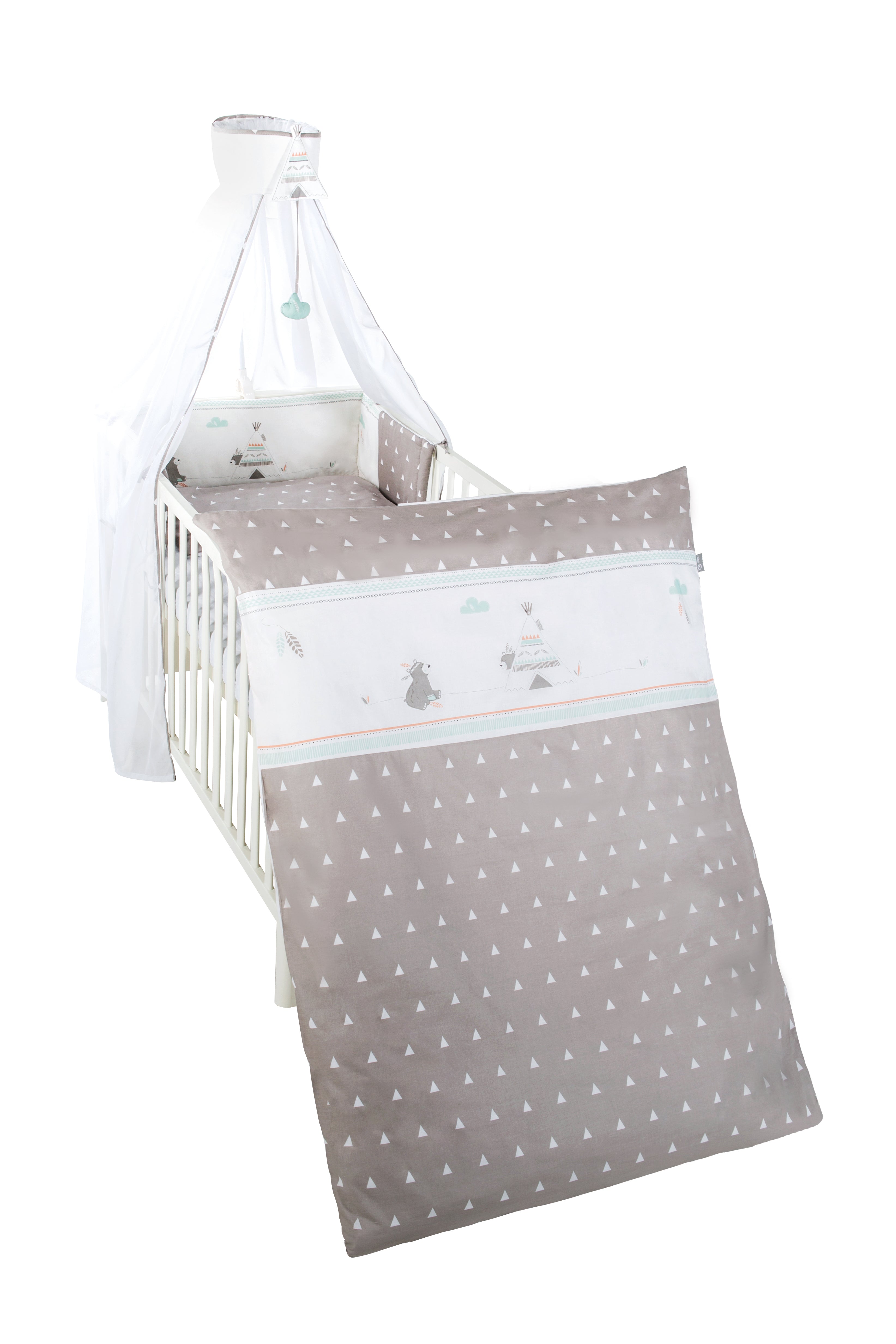 Roba 314092V198 Kinderbettgarnitur Indibär braun-weiß – Bettwäschen - Bild 1 Roba 314092V198 Kinderbettgarnitur Indibär braun-weiß – Bettwäschen - braun-weiß - Bettwäschen - Produktbild 1