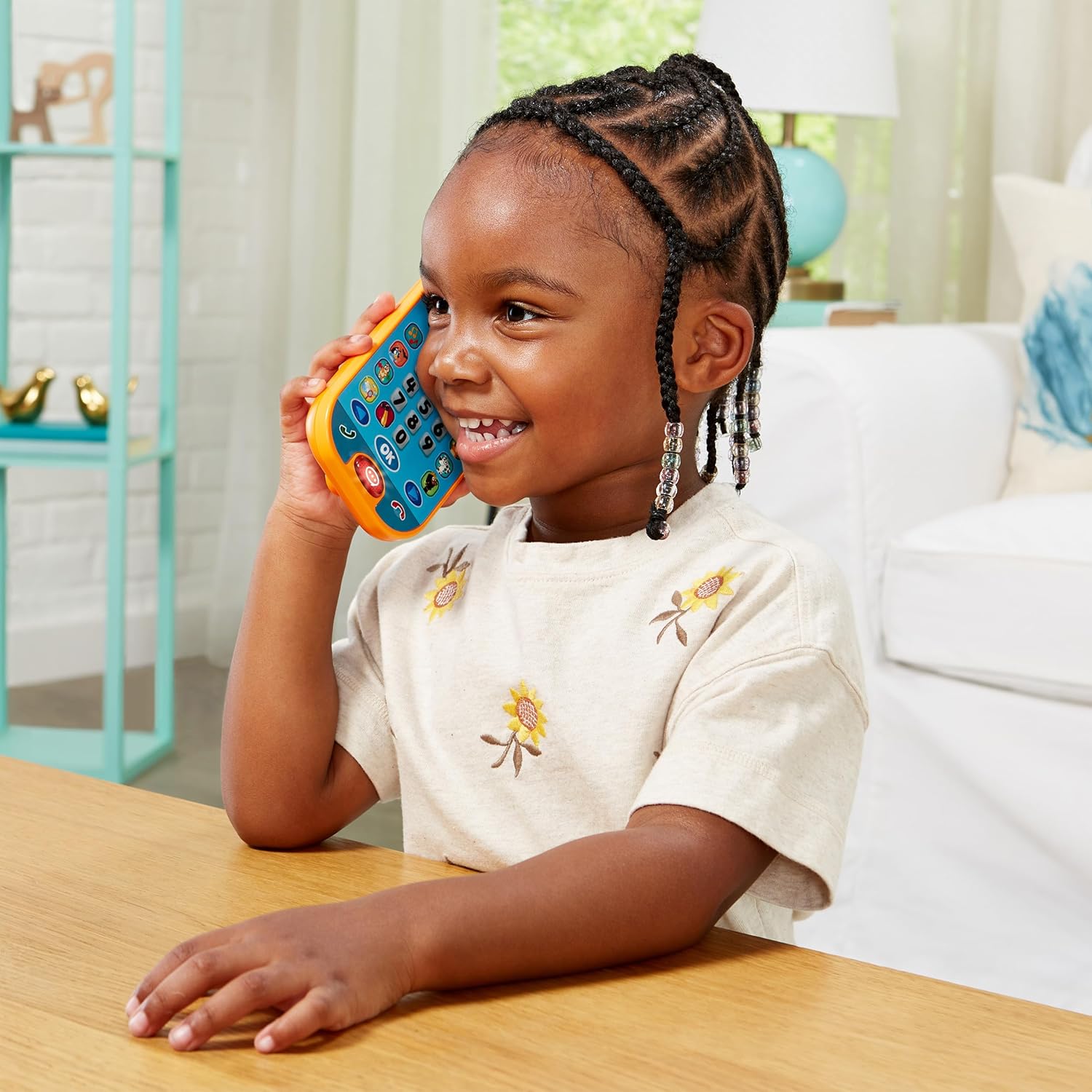 VTech Bluey Lernhandy interaktives Lern-Smartphone ab 3 Jahren VTech Bluey Lernhandy aus Kunststoff in Blau/Multicolor mit LCD-Display, 6 Figurentasten, Originalstimmen & Musik, Mikrofon, Lautstärke, kindersicher ab 3 J.,