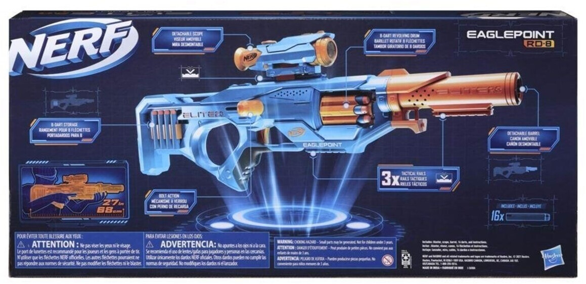 Nerf Elite 2.0 Eaglepoint Rd-8 F0423EU4 Feuerwaffe, Waffe, Pistole, Spielzeug
