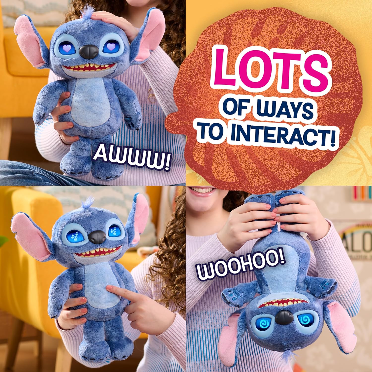 Disney Stitch Many Moods - Interaktives Plüschtier mit LCD-Augen & über 50 Sounds 11583 Werbung, Plüsch, Spielzeug, Plakat