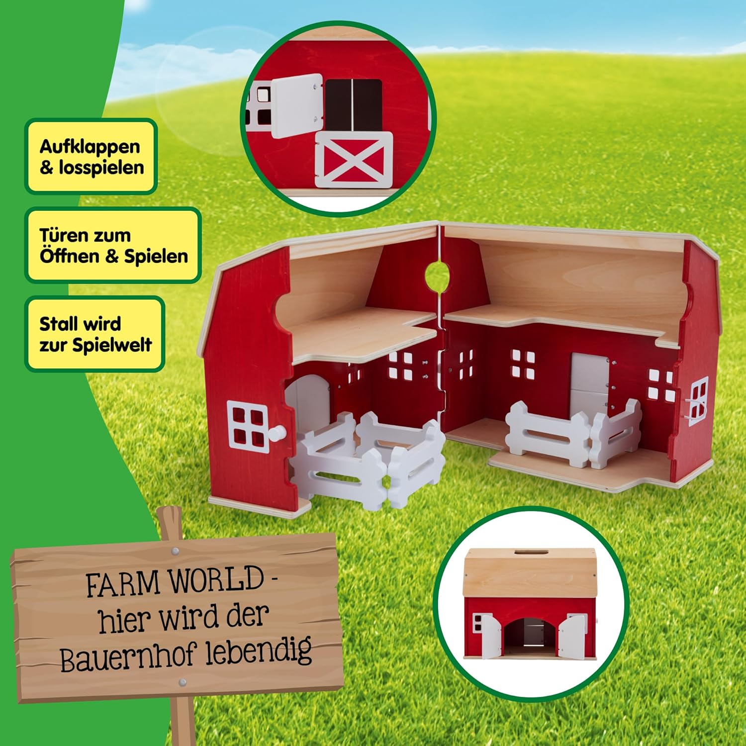 Großer Bauernhof aus Holz Großer Bauernhof aus Holz