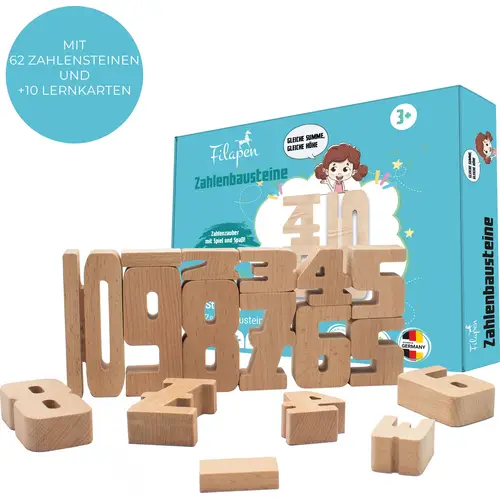 Filapen Montessori Zahlensteine 62 Stck.