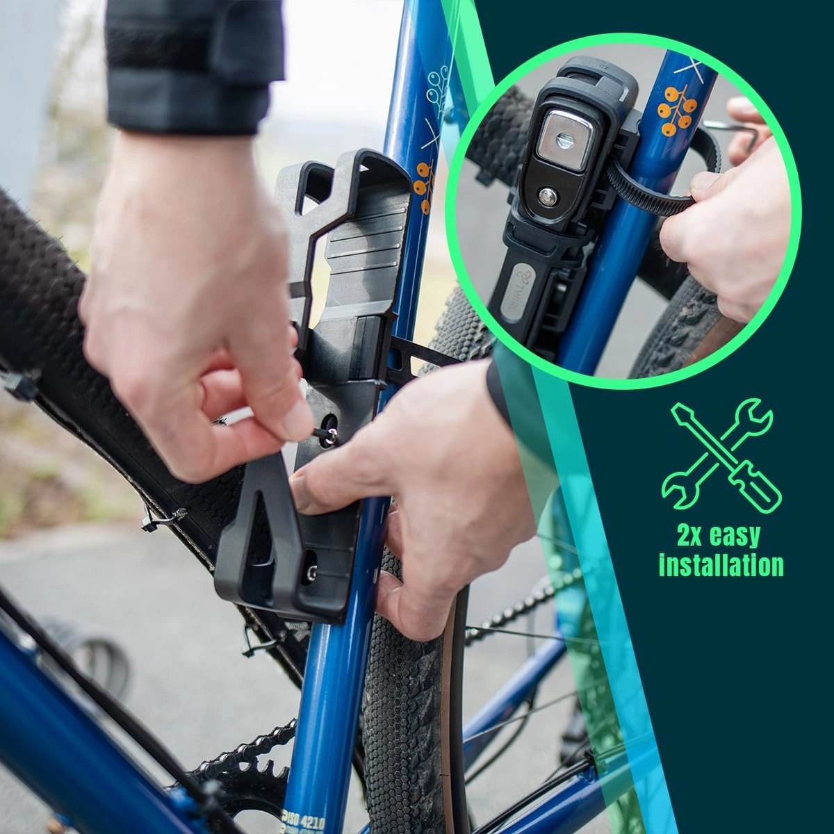 TWIRL 230581 – Faltschloss F.D. Schwarz mit Schlüssel & Halter